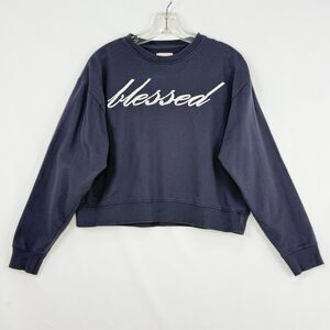 Isa & Ella Women’s Cropped Crewneck Pullover Sweatshirt Gray Small